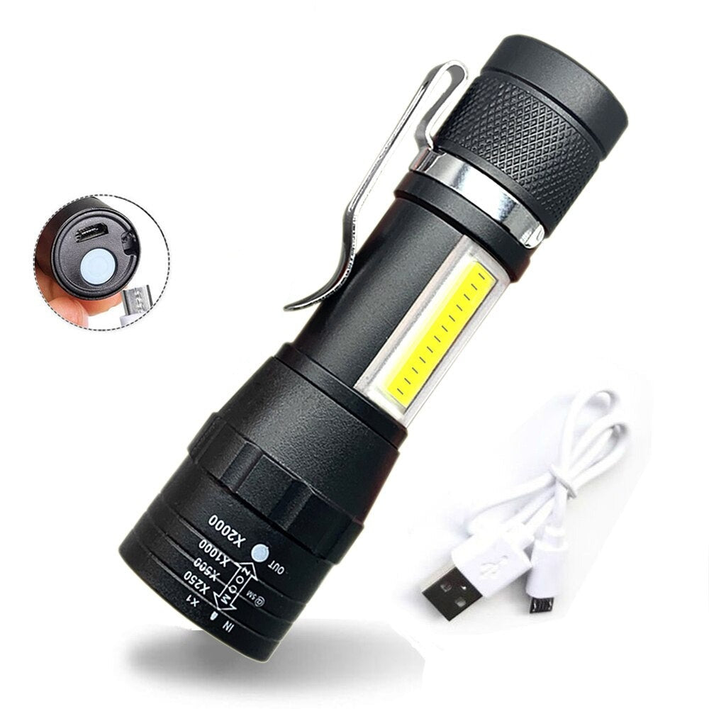 Portable Rechargeable LED Flashlight