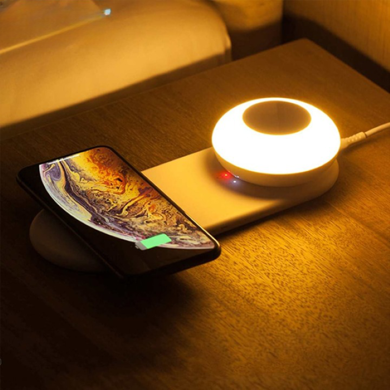 Wireless Charger USB Fast Charge LED Desk Lamp