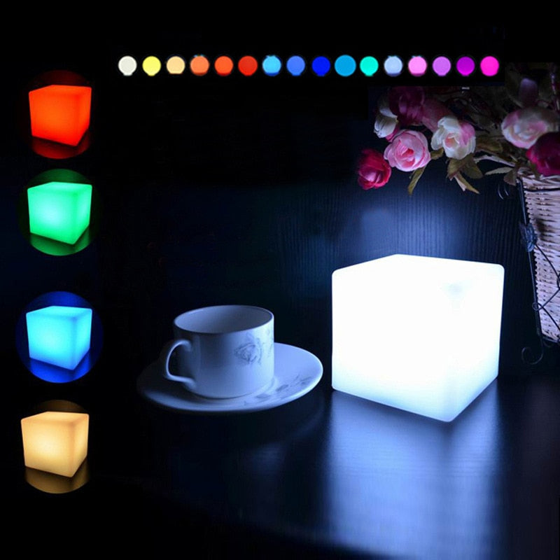 RGB Cube Waterproof Rechargeable LED Lighting