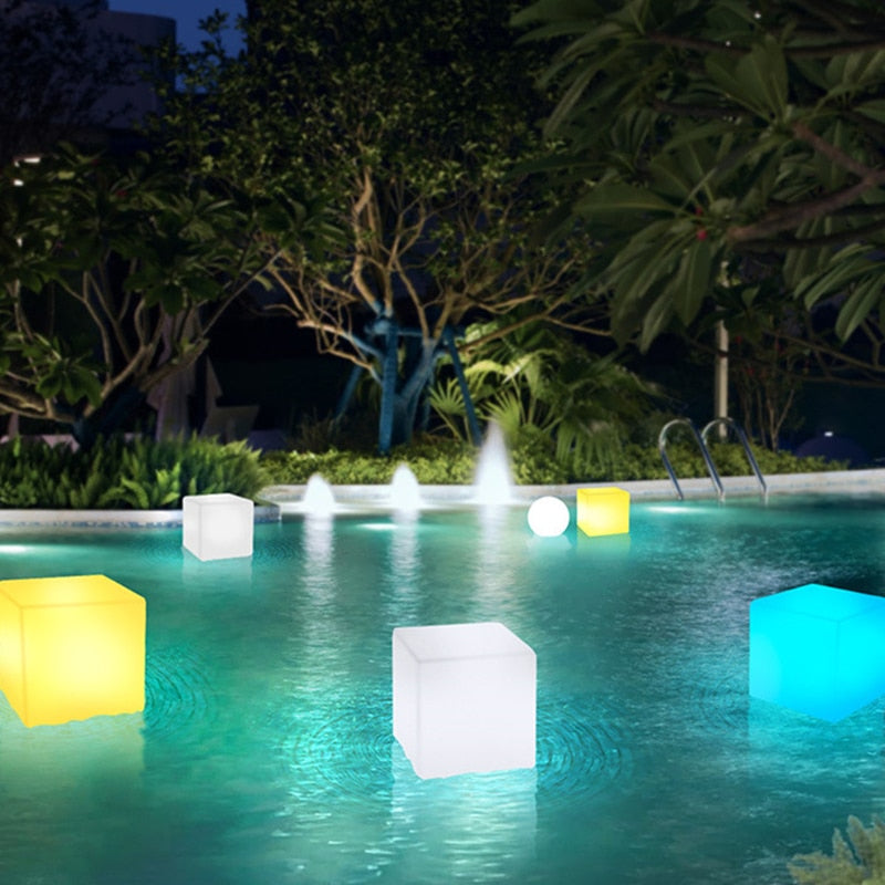 RGB Cube Waterproof Rechargeable LED Lighting