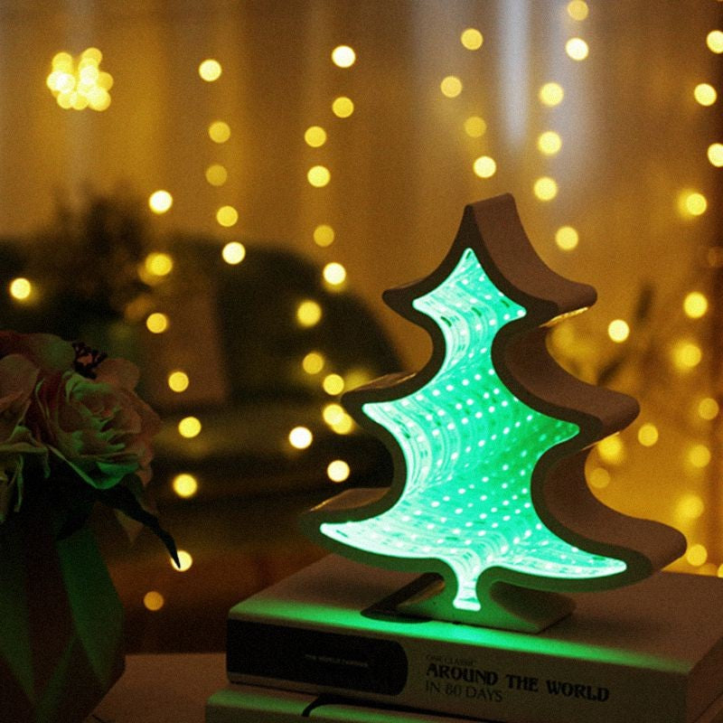 3D Novelty Stars Christmas Tree Night Light
