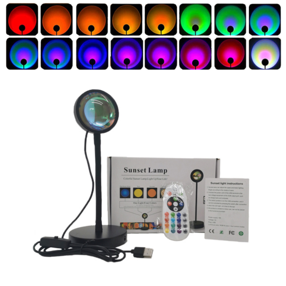 16 Colors Sunset Lamp Led Projector