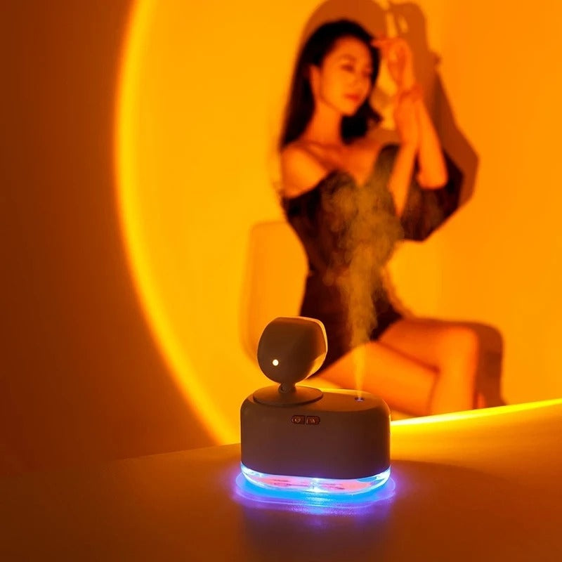 Wireless Humidifier with Sunset Light Projector